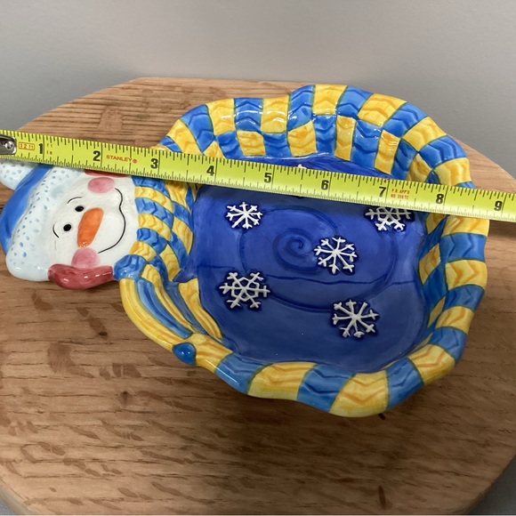 🟡 “3/$15” - WCL Christmas Snowman - Ceramic crafted Candy Bowl / Serving Dish - Picture 8 of 11